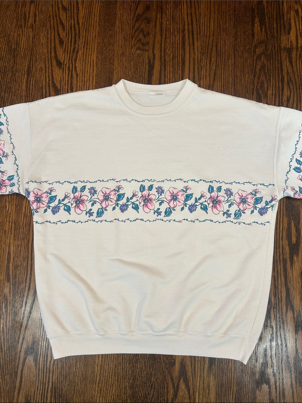 Vintage 90s Floral Sweatshirt - Picture 5 of 10